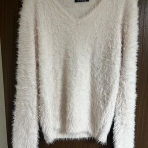 シャギーニット Mサイズ 薄ピンク