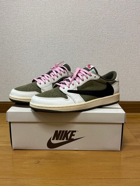 Travis Scott×Air Jordan 1 Reverse Olive NIKE AIR JORDAN LOW 27.5