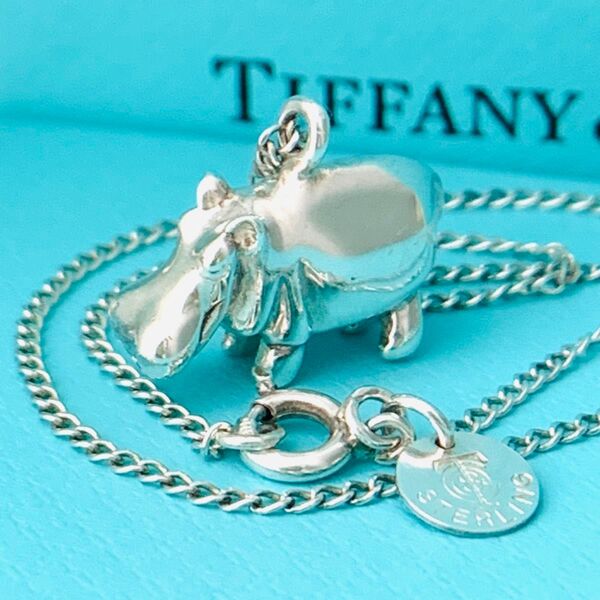 希少 TIFFANY&Co ティファニー SV925 カバ ネックレス ペンダント アクセサリー レディース