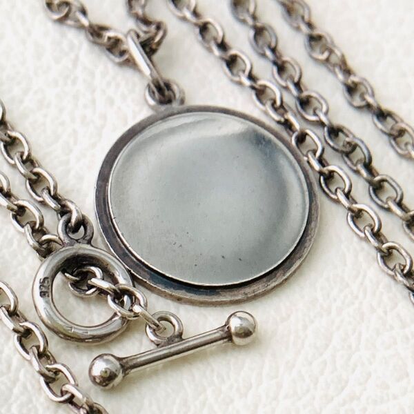希少 コイン ラウンド トルグ 美品 Georg Jensen ロング ネックレス 54 ジョージジェンセン 925 silver