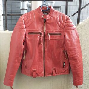 Schott レザージャケット レッド ライダース S