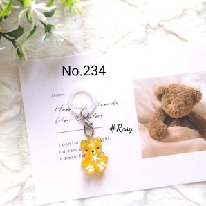 ハンドメイド めじるしチャーム くま 黄色 傘 杖 プレゼント コレクション かわいい 推し活 子ども シンプル 韓国