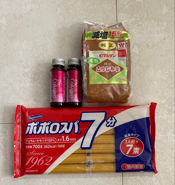 食品 調味料 麹味噌 減塩こうじみそ マルサン パスタ麺 乾麺 ポポロスパ ドリンク ザ・コラーゲン 美容飲料 ミソ 味噌