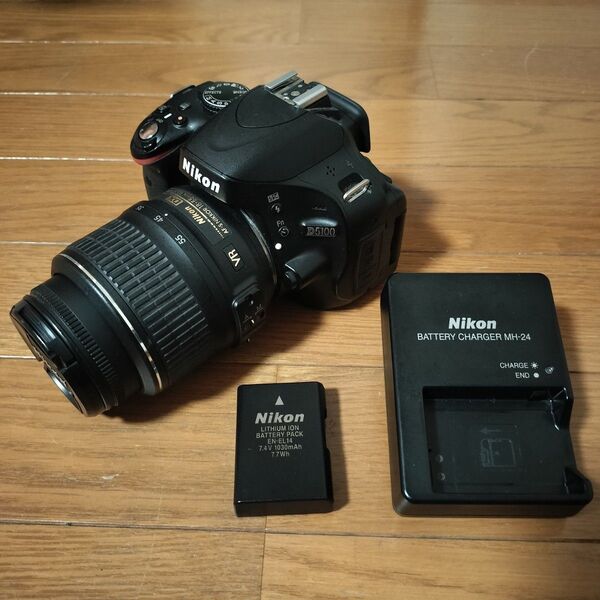 【Nikon】D5100 デジタル一眼レフカメラ 本体レンズ+充電器 動作確認済