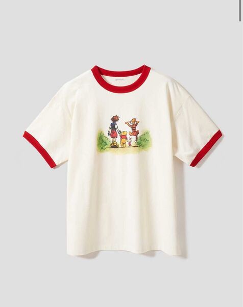 100エーカーの森|ビッグシルエットトリムTシャツ キングダムハーツ ディズニー グラニフ