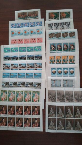 記念切手シート (1970万博、国定公園など) 20シート 330枚 額面6350円 未使用