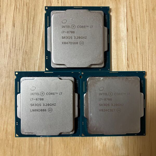 CPU intel core i7 8700 3個セット
