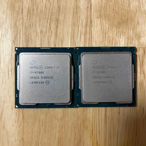 CPU intel core i7 9700K 2個セット