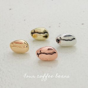 4色のコーヒー豆のピンバッチ セット ピンズ プレゼント 男女兼用 cafe