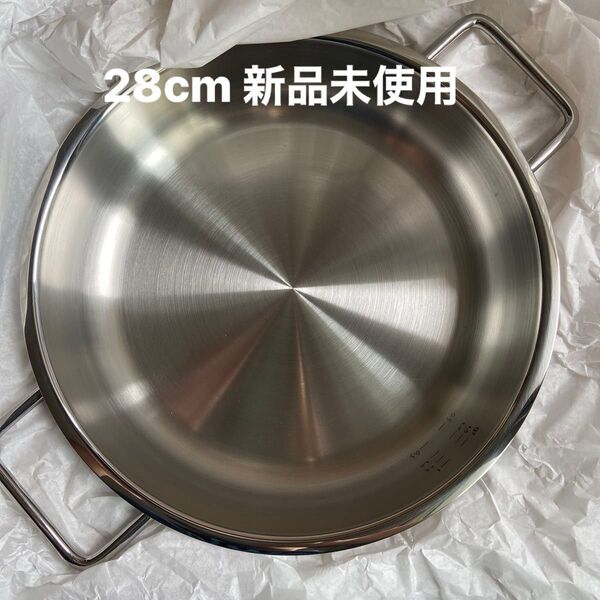 新品未使用 フィスラー (Fissler) サーブパン 両手鍋 28cm ピュア コレクション