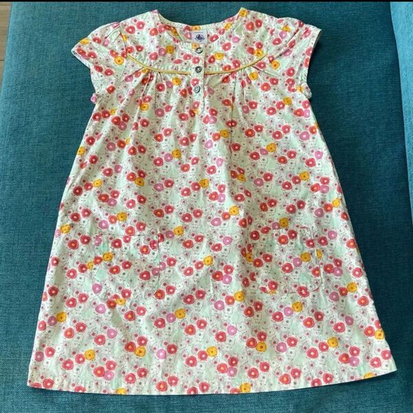 PETIT BATEAU 花柄 ワンピース 116cm 女の子110 キッズ チュニック トップス