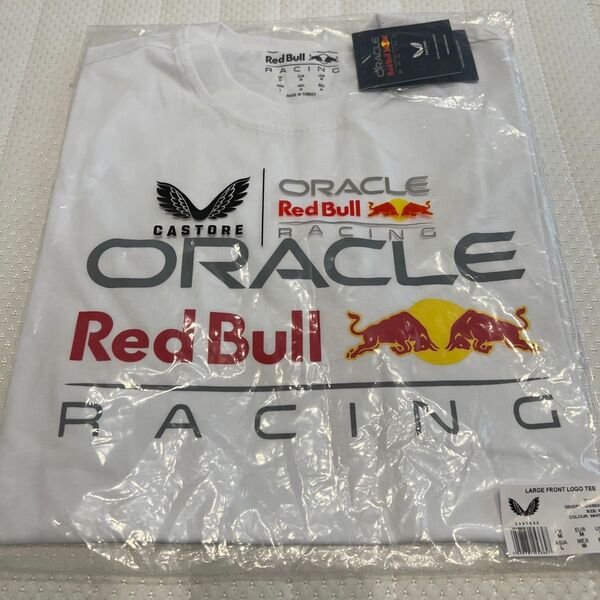 【正規品・新品】オラクルレッドブルレーシング Lサイズ ロゴ ホワイト Tシャツ