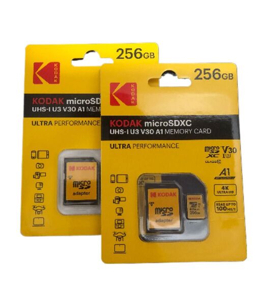 新品未開封 kodak マイクロSDカード256gb高速2点セット