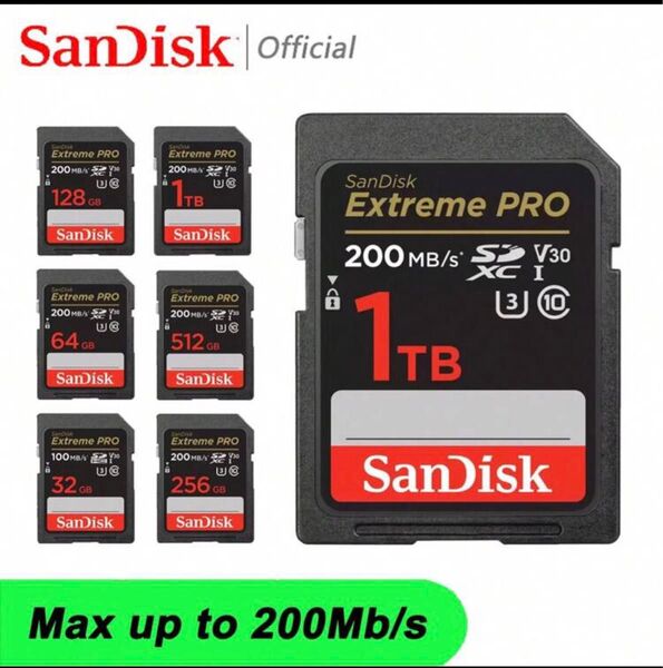 新品未開封 SanDisk Extreme pro SDカード256gb高速