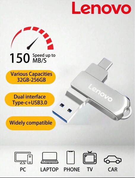 新品未開封 Lenovo USBメモリ256gb高速