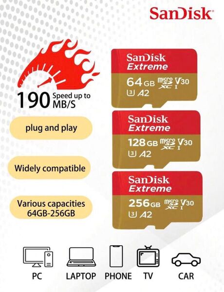 新品未開封 SanDisk extreme 64GB高速
