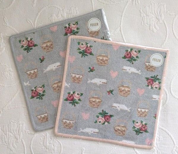 FEILER×NANTUCKET BASKET ROSEハンカチ2枚セット