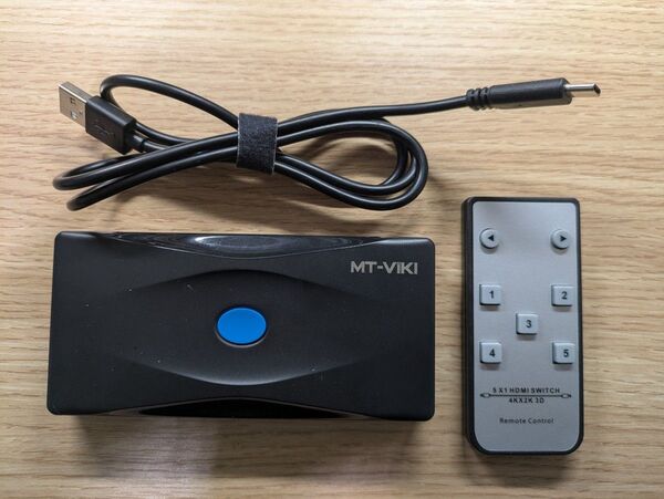 HDMI切り替え器 5入力1出力 4K@60Hz HDMI切替器HDMIセレクター リモコン付き 動作確認済み B