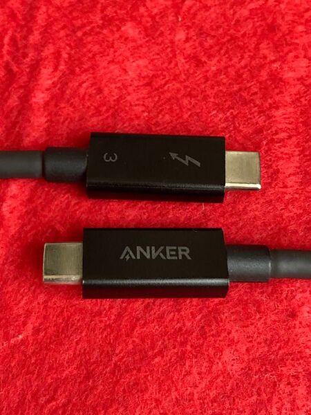 ②中古★アンカーAnker USB-CーUSB-C Thunderbolt 3 約70㎝100W 40Gbps 高速データ転送