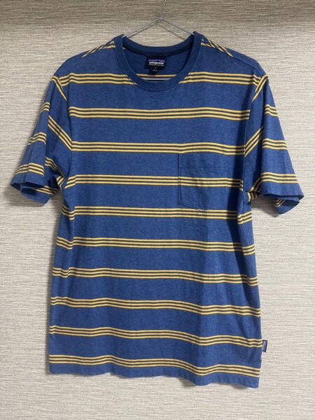 patagonia パタゴニア ストライプ Tシャツ Sサイズ ネイビー