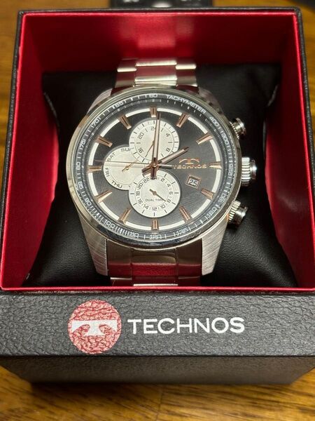 TECHNOS テクノス T8571 クオーツ メンズ 腕時計 箱あり 電池切れ