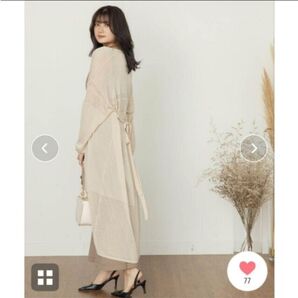 LIP SERVICE カーディガン レーヨン スーパーロング ベージュ 春夏○