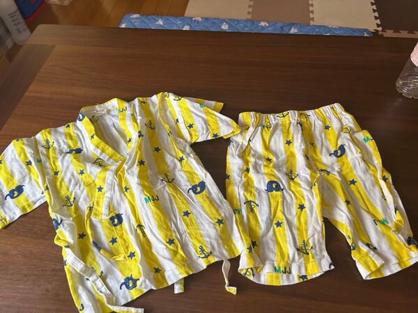 甚平 ムージョンジョン 黄色 男の子 女の子 100