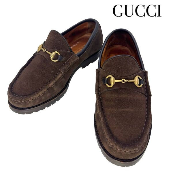 GUCCI ホースビット スエード ローファー 約22cm シューズ レディース