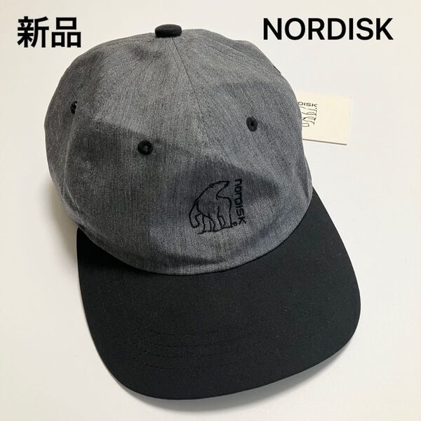 D513 新品 NORDISK ノルディスク キャップ 帽子 6パネル メンズ レディース グレー 日本製 44