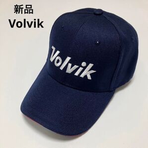 D550 未使用 ボルビック Volvik キャップ 帽子 ゴルフ ゴルフウェア フリーサイズ メンズ レディース ネイビー