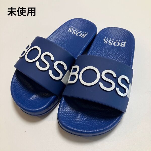 D530 未使用 HUGO BOSS サンダル スライドサンダル 靴 キッズ 子供 ブルー 男の子 女の子 海遊び 水遊び 27