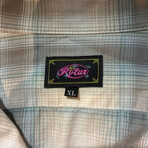 ROTAR オンブレチェックシャツ オンブレチェック XL ブルー系