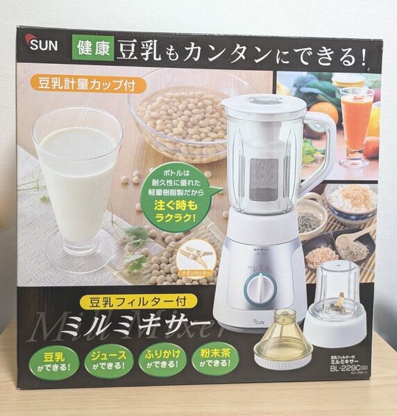 未使用☆豆乳フィルター付☆ミルミキサー☆BL-229 オリーブグリーン ミキサー