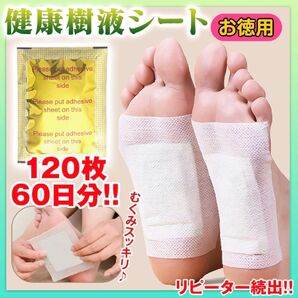 足裏樹液シート 120枚 むくみ 足裏シート 貼るだけ 個包装 6フットケア 疲れ