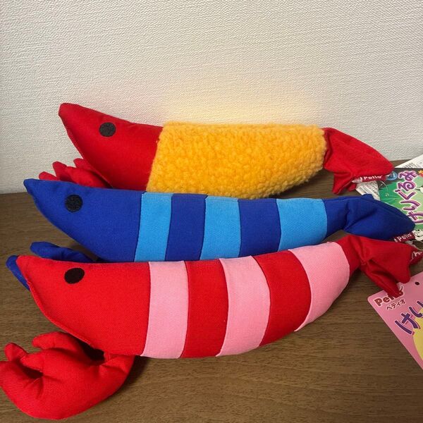 ペティオ けりぐるみ エビ またたび入り シャカシャカ 猫 ペット 玩具 おもちゃ エビフライ ブルー