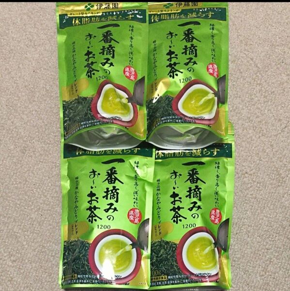 伊藤園の一番摘みのお~いお茶 1200 100g 4袋