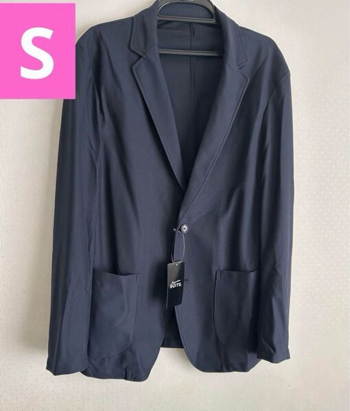 AOKI パジャマスーツ 洗えるストレッチ ジャケット Sサイズ ネイビー 新品