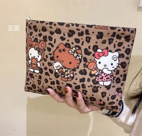 新入荷 ハローキティ ヒョウ柄ポーチ