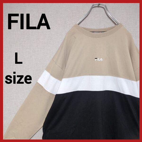 FILA 長袖Tシャツ カットソー トップス ロンT トレーナー L