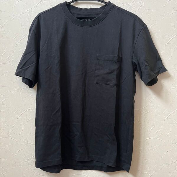 GU ポケット付きTシャツ 黒 S