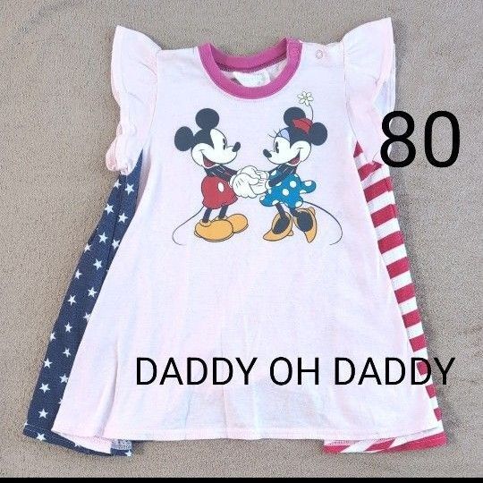 80cm Daddy oh Daddy ミキミニ ワンピース 女の子 キッズ 半袖 Tシャツ 女児