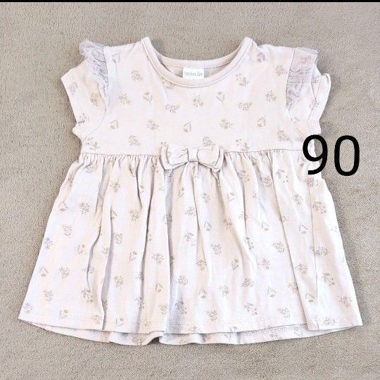90cm カットソー トップス 半袖 子供服 女の子 チュニック