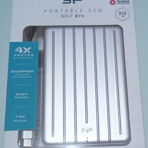 ■新品SPシリコンパワー外付けポータブルSSD Bolt B75 512GB SP512GBPSDB75SCS■