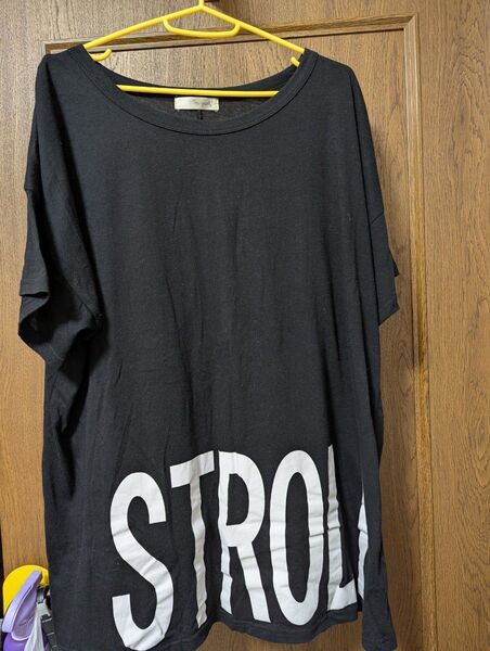 Tシャツ 黒 ブラック ロゴ 4L 大きいサイズ