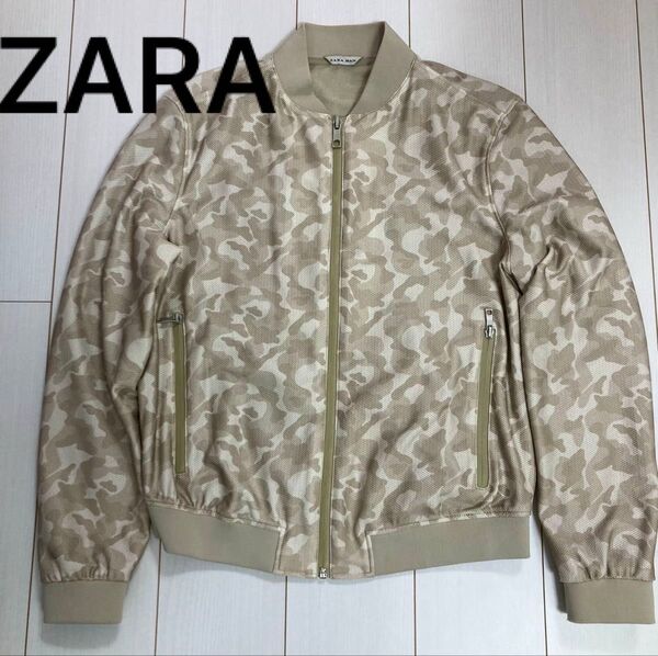 ZARA メンズ 迷彩 ミリタリー ブルゾン サイズ42 L