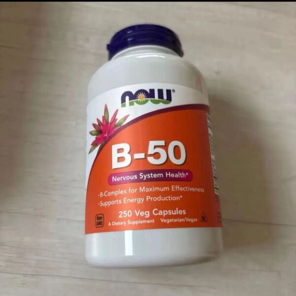 ビタミンB-50 《250カプセル》(ビタミンB1,B2,B3,B6,B12 葉酸 ビオチンNOWFOODS ナウフーズ