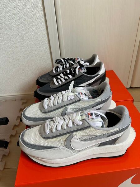 Nike Sacai ld waffle black & white