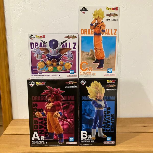 一番くじ ドラゴンボール VSオムニバスCROSS A賞 孫悟空 B賞 ベジータ C賞 孫悟空 E賞 フリーザ 4点セット