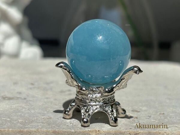 《淡くやさしいブルー*アクアマリン×ミニスフィア》