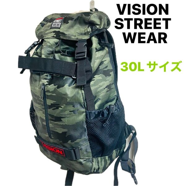 VISION STREET WEAR リュック 迷彩 カモフラ バックパック 登山 ザック デイバッグ ヴィジョン ビジョン